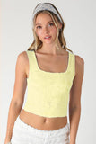 NS8396 - Double Lace Square Crop Top
