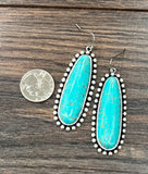 Turquoise Earrings - 2.5"