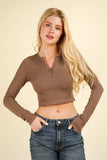 Comfy Casual Fitted Crop Knit Top