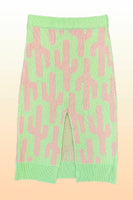 Cactus Knit Midi Skirt