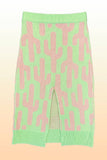 Cactus Knit Midi Skirt