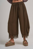 Lace Trim BALLOON LEG PANT