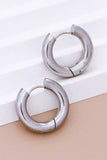 Tarnish Resistant Waterproof Stainless Steel Hoop Earrings - 7078
