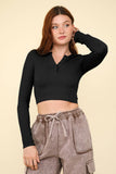 Comfy Casual Fitted Crop Knit Top
