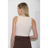Cropped Knit Sweater Vest