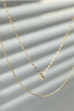 18K Gold Plated Waterproof Stainless Steel Chain Necklace - 7520