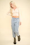 Comfy Casual Fitted Crop Knit Top