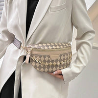 Printed Crossbody w/ Chain