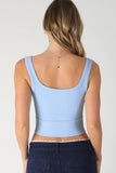 NS7801 - Chevron Ribbed Crop Top