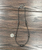 Polished Bead Navajo Necklace - 22"