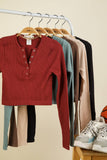 Comfy Casual Fitted Crop Knit Top