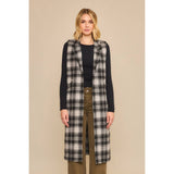 Plaid Long Vest Jacket