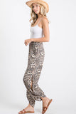 Leopard Split Ankle Pants