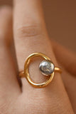 18K Gold Plated Waterproof Stainless Steel Ring - 7926