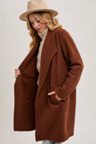 OPEN FRONT KNIT COAT JACKET