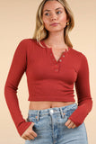 Comfy Casual Fitted Crop Knit Top