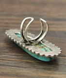 750173, 2.6" Turquoise, Brass Adjustable Ring