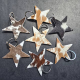 Cowhide Star Keychain – Genuine Hair