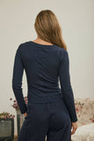 Fitted Ribbed Long Sleeve Top