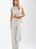 Oatmeal Linen Pant
