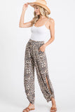 Leopard Split Ankle Pants