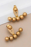 18K Gold Plated Waterproof Stainless Steel Stud Earrings - 6898