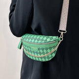 Printed Crossbody w/ Chain