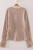 Lace Sleeve Ribbed Top