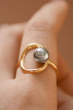 18K Gold Plated Waterproof Stainless Steel Ring - 7926