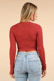 Comfy Casual Fitted Crop Knit Top