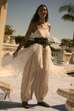 Ruffled Lace Flyaway Maxi Cami Top