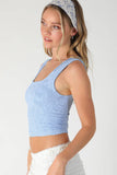 NS8396 - Double Lace Square Crop Top