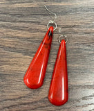 Red Statement Earrings - 2.6"