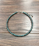 738467, 16+" Handmade Rondelle Navajo Bead Necklace