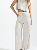 Oatmeal Linen Pant
