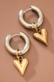 18K Gold Plated Waterproof Stainless Steel Drop Earrings - 7784