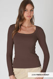 Wide Ribbed Square LS Top