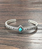 Diamond Turquoise 10mm Cuff Bracelet
