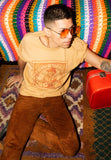 Willie Nelson Stamp Old Gold Thrifted Licensed Graphic Tee