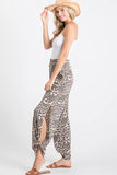Leopard Split Ankle Pants