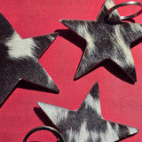 Cowhide Star Keychain – Genuine Hair