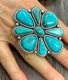 750331, Turquoise Adjustable Ring