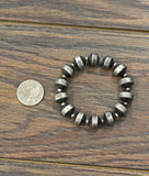 Rondelle Western Bead Stretch Bracelet - 12mm
