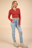 Comfy Casual Fitted Crop Knit Top