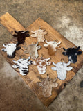 Cow Cowhide Keychain 