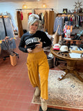 Smocked Waist Wide Leg Pant
