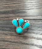 750453, Navajo Turquoise Adjustable Ring