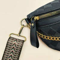 Printed Crossbody w/ Chain