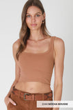 NS7801 - Chevron Ribbed Crop Top
