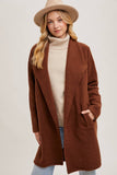 OPEN FRONT KNIT COAT JACKET